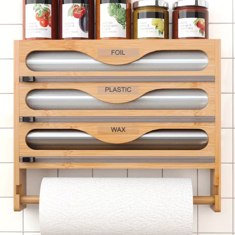 KaKoO WrapNest™ – 3-in-1 Bamboo Wrap Organizer